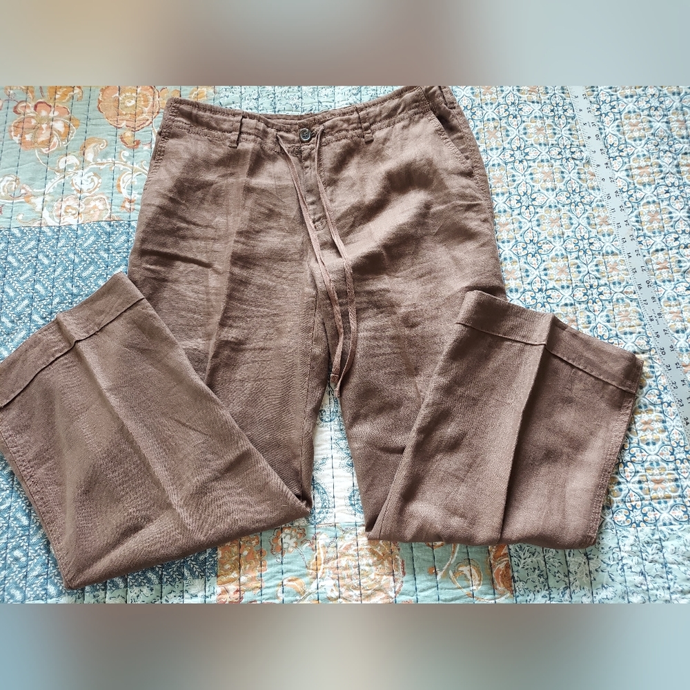 Liz Claiborne Linen Wide leg pants